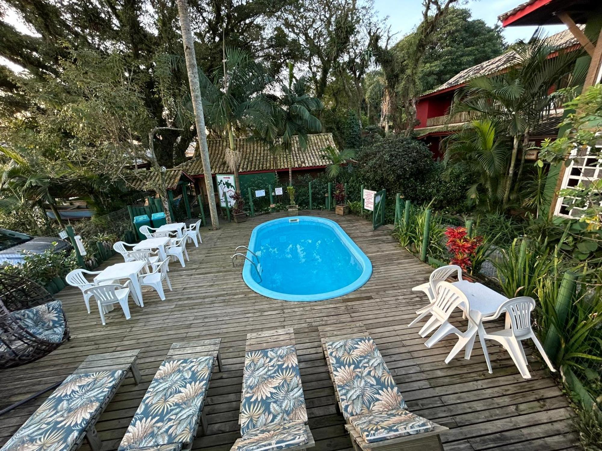 Pousada Canoa Azul Na Praia Da Ferrugem Garopaba Exterior foto